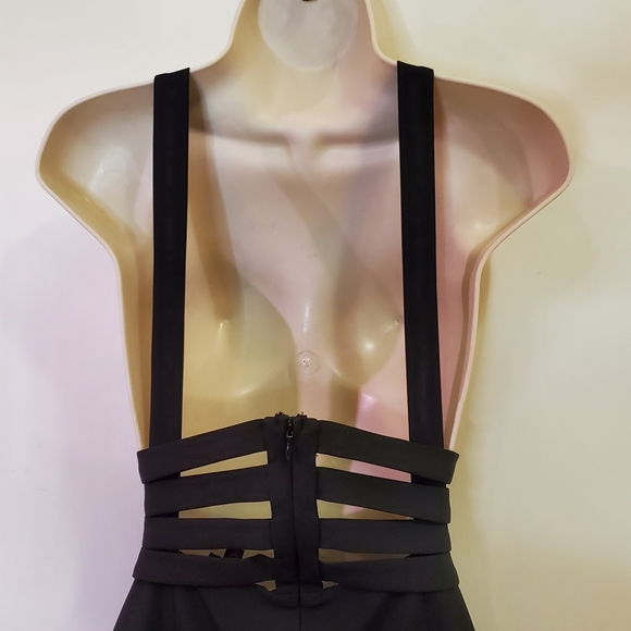 NBD Black Sleeveless Mini Dress with Side Strap Cutouts and Back Exposure, Large - Picture 14 of 16